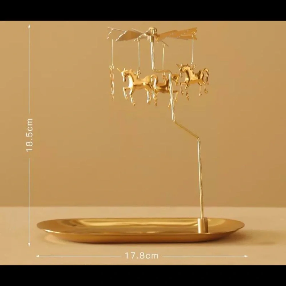 Rotary Candle Holder Carousel Spinning Tea Light
